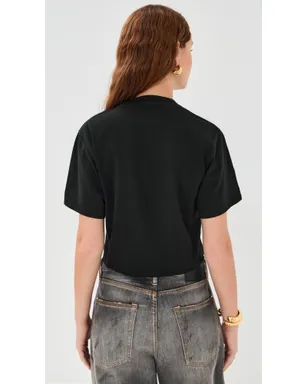 Off-White ビッグロゴ ブックッシュ クロップTシャツ ブラック/ホワイト - サムネイル3