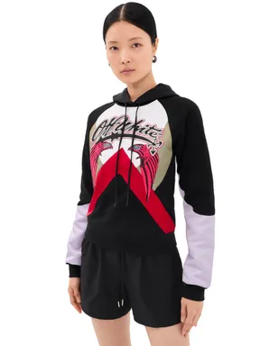 Off-White ダブルイーグル カラーブロック フーディー ブラック バルバドスチェリー - サムネイル1