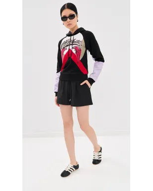 Off-White ダブルイーグル カラーブロック フーディー ブラック バルバドスチェリー - サムネイル5