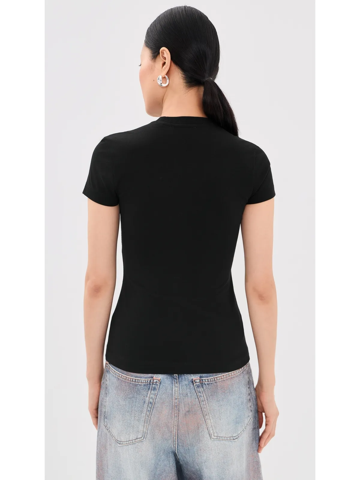 Off-White スワロフスキー ダブルイーグル スリムTシャツ - 画像3