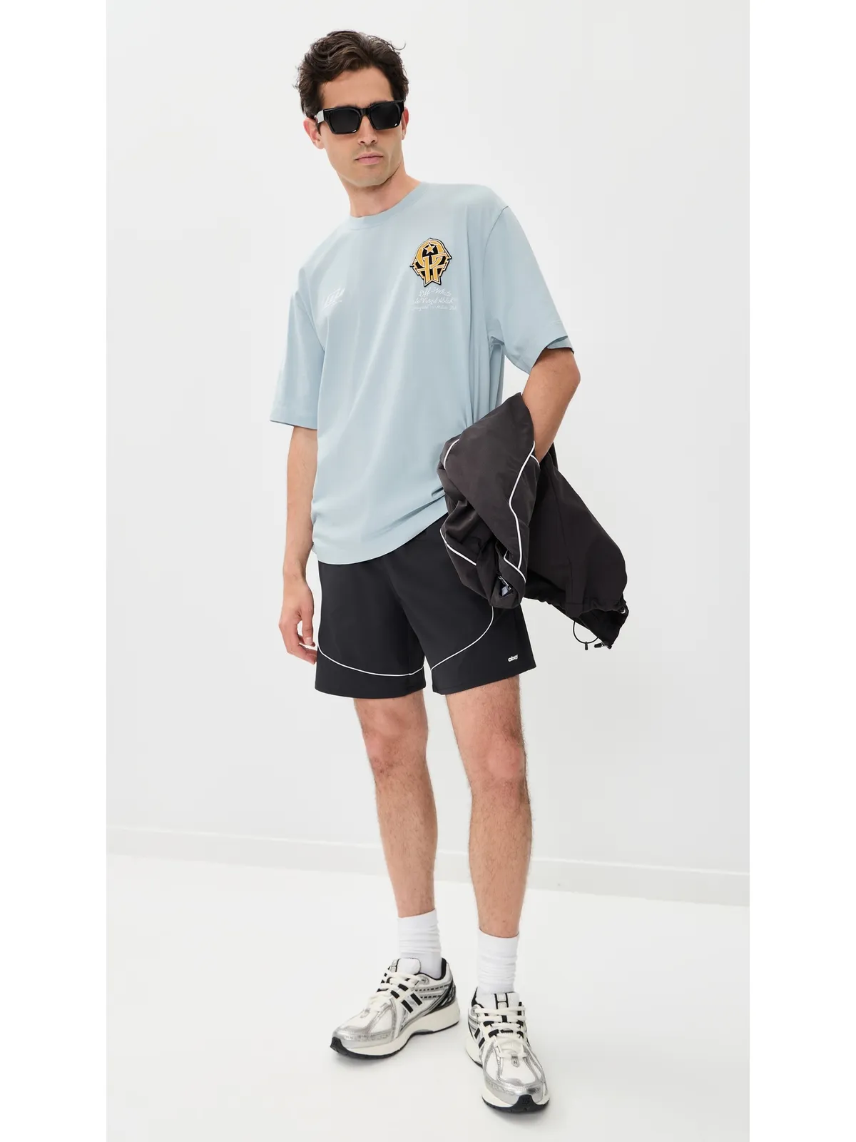 Off-White オフライン チーム スケート Tシャツ Celestial Blue - 画像5