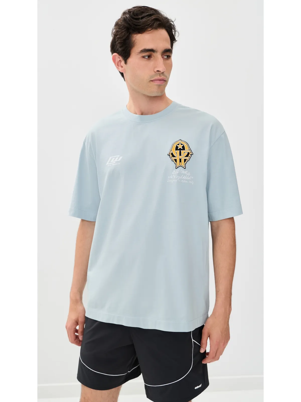 Off-White オフライン チーム スケート Tシャツ Celestial Blue - 画像2