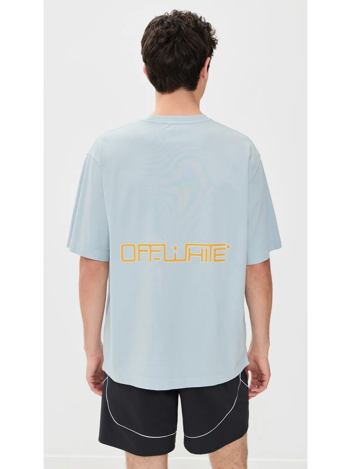 Off-White オフライン チーム スケート Tシャツ Celestial Blue - 画像3