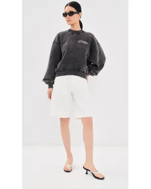 Off-White オフマーカー オーバー プルオーバー マーブルブラック - サムネイル5