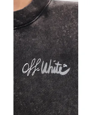 Off-White オフマーカー オーバー プルオーバー マーブルブラック - サムネイル6