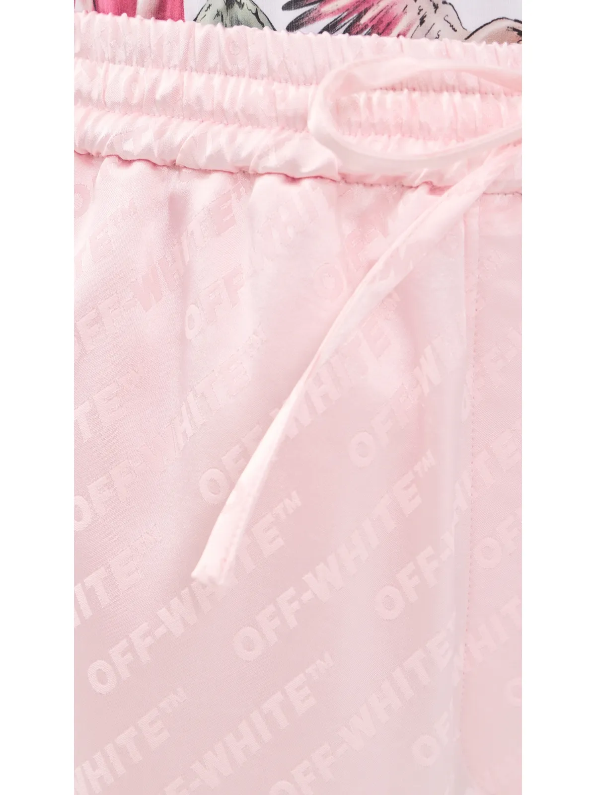 Off-White サテンパジャマパンツ ソフトピンク - 画像6