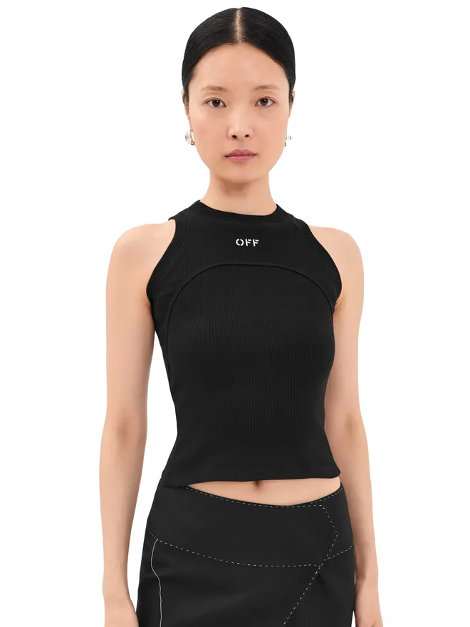 OFF-WHITE Off-White リブ編みタンクトップの商品画像