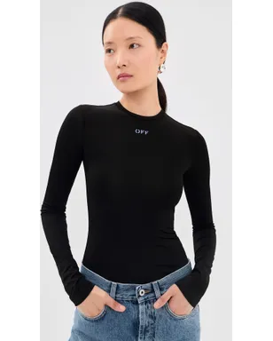 Off-White Off Stamp Second Skin Long Sleeve Crew Tee Black - サムネイル2