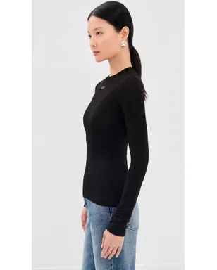 Off-White Off Stamp Second Skin Long Sleeve Crew Tee Black - サムネイル4