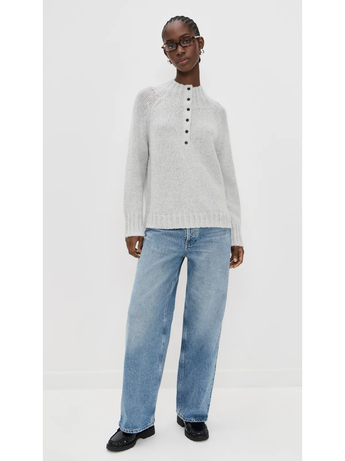 OGD One Grey Day アルダー ヘンリーネック プルオーバー - 画像5