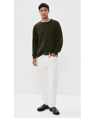 Officine Generale Nina クルーネック メリノウール セーター Olive - サムネイル5