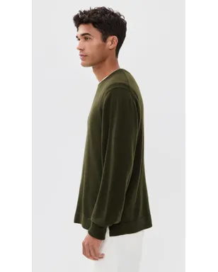 Officine Generale Nina クルーネック メリノウール セーター Olive - サムネイル4