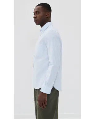 Officine Generale キャンディストライプ オックスフォード ボタンダウンシャツ - サムネイル4