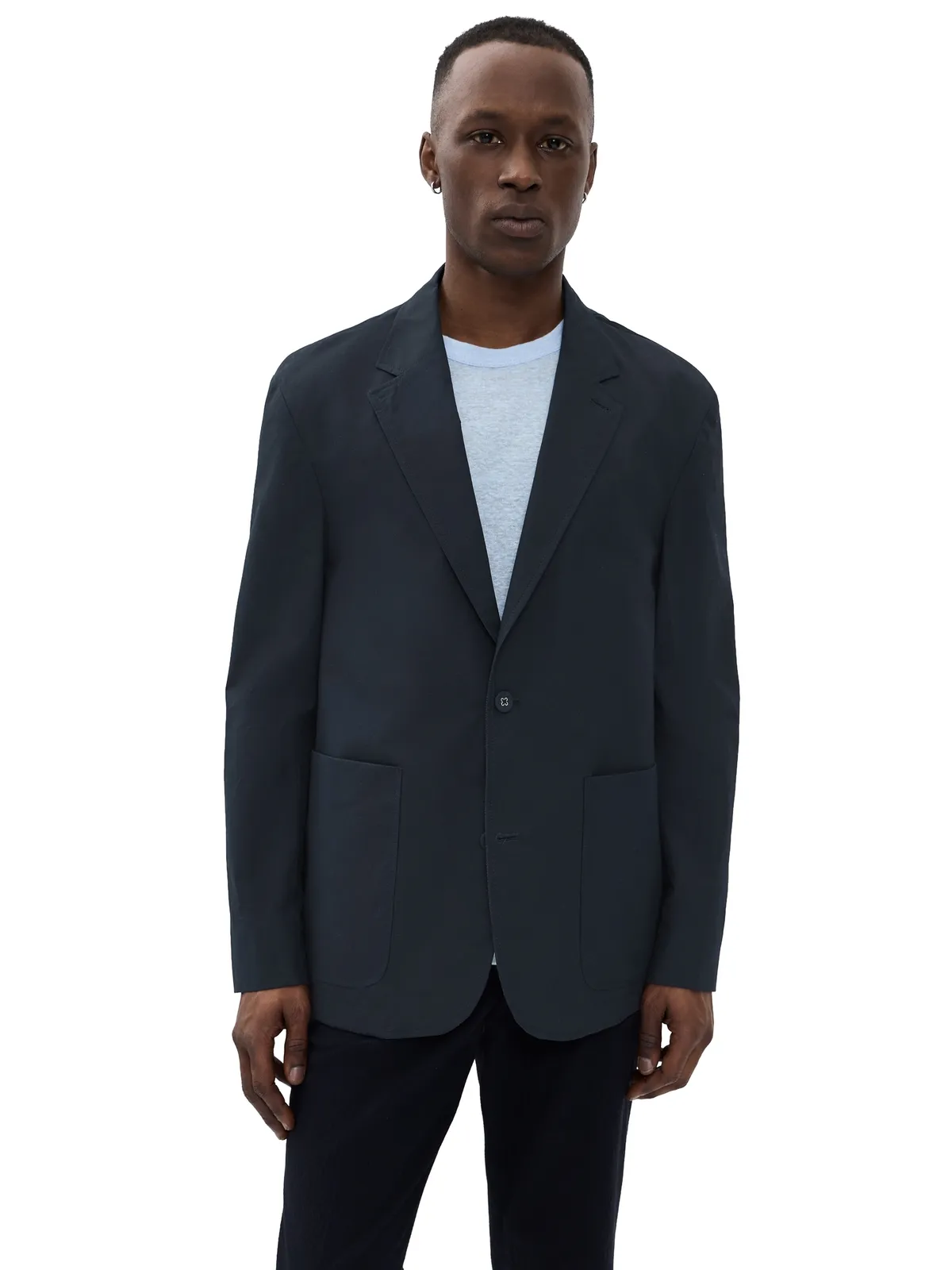 Officine Generale シリル・ライト・ポプリン・ジャケット ネイビーインク - 画像1
