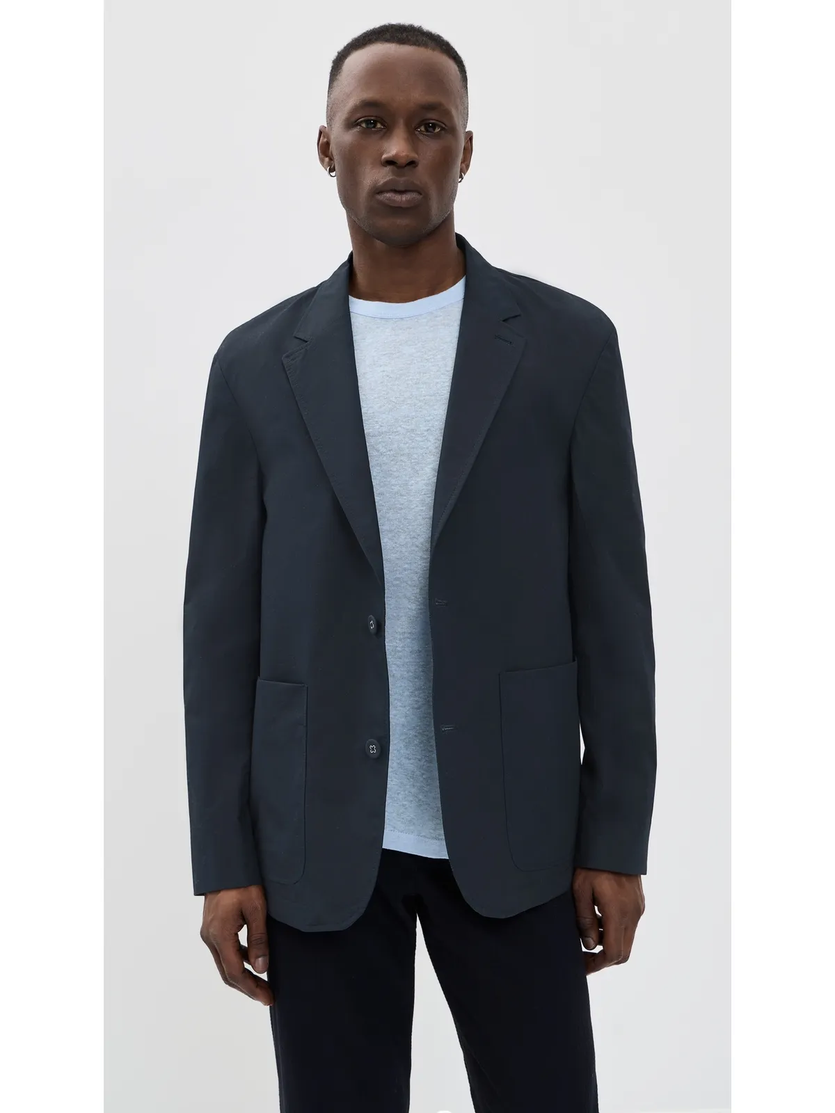 Officine Generale シリル・ライト・ポプリン・ジャケット ネイビーインク - 画像2