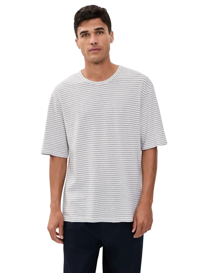 Officine Generale Officine Generale エルデン リネン ミニストライプTシャツの商品画像