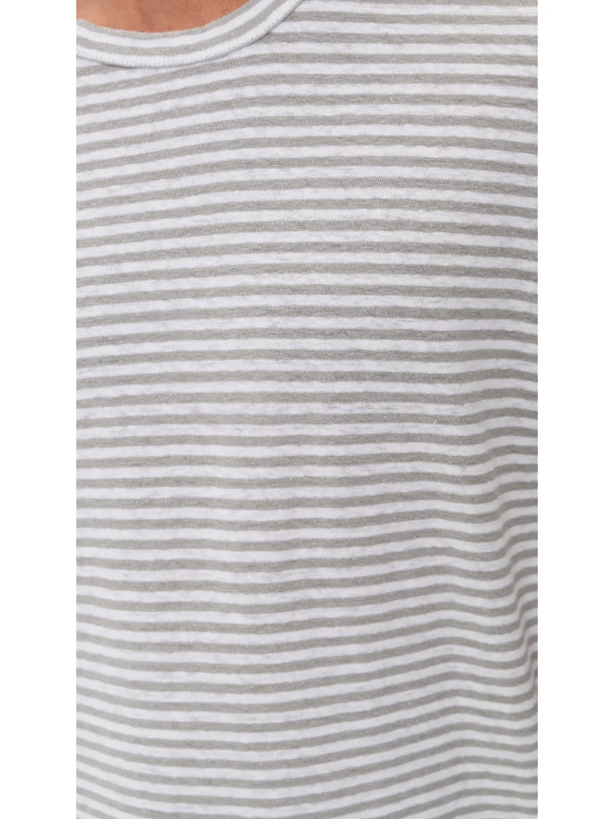 Officine Generale エルデン リネン ミニストライプTシャツ - 画像6