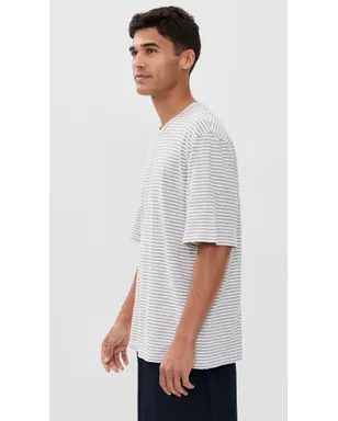 Officine Generale エルデン リネン ミニストライプTシャツ - サムネイル4