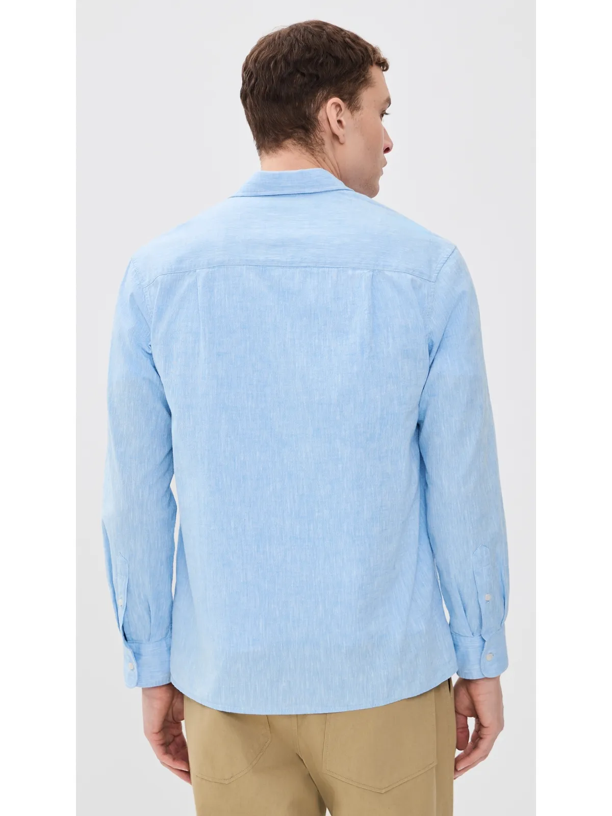 Officine Generale コットン ボタンアップシャツ Dream Blue - 画像3