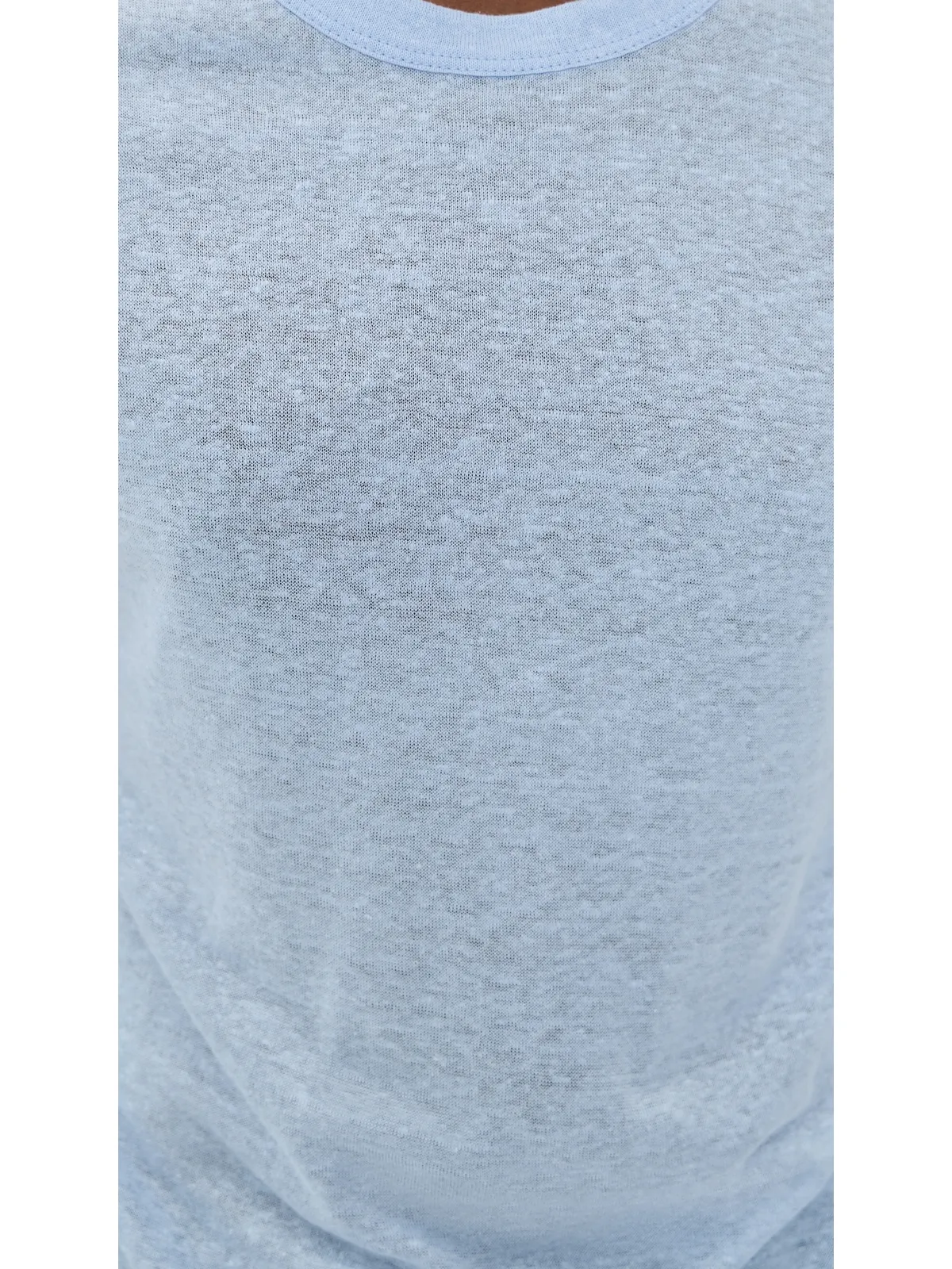 Officine Generale リネンTシャツ ドリームブルー - 画像6