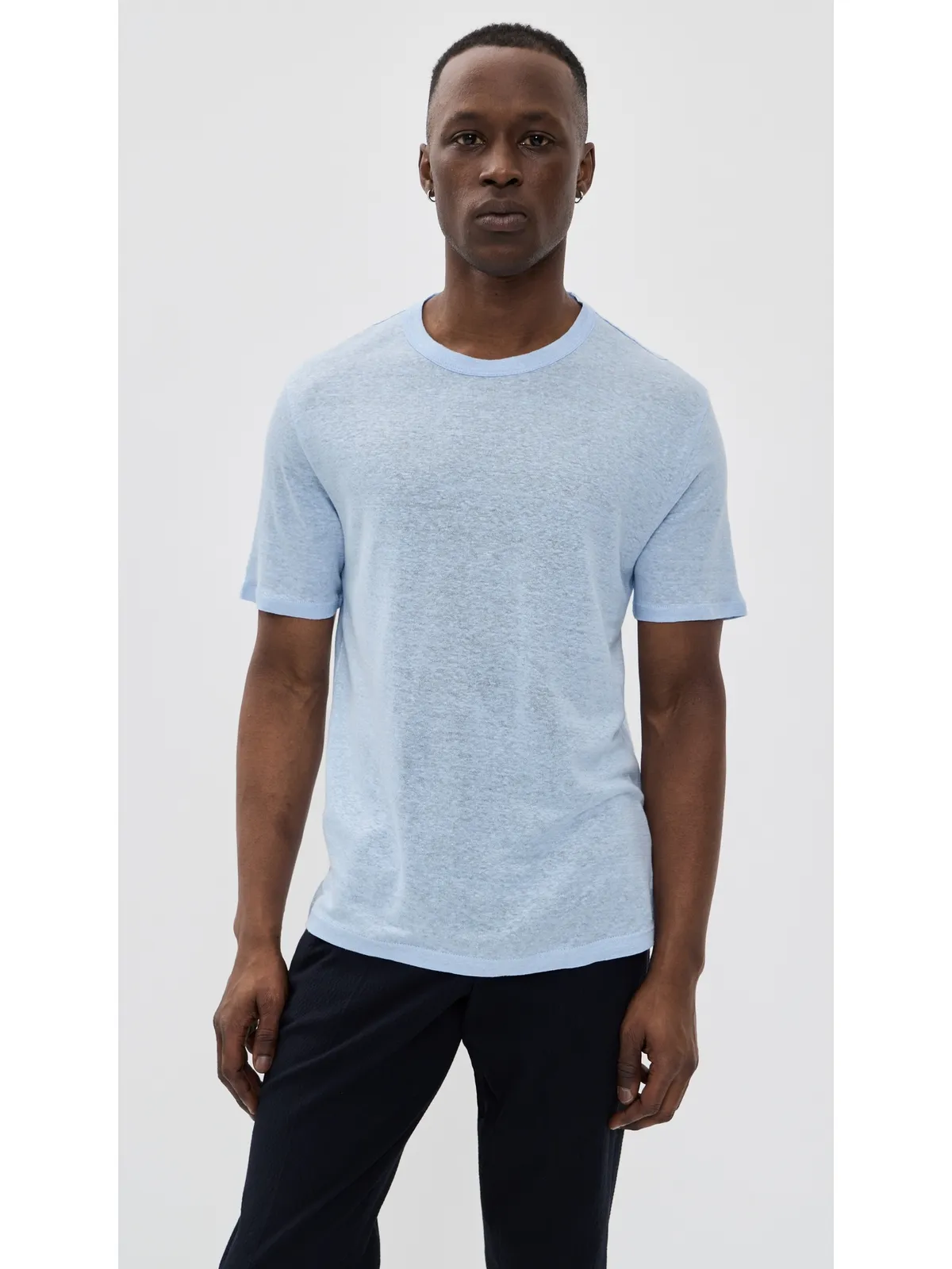 Officine Generale リネンTシャツ ドリームブルー - 画像2
