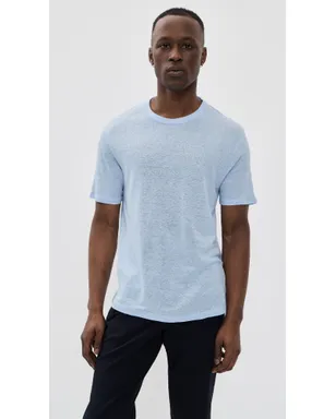 Officine Generale リネンTシャツ ドリームブルー - サムネイル2