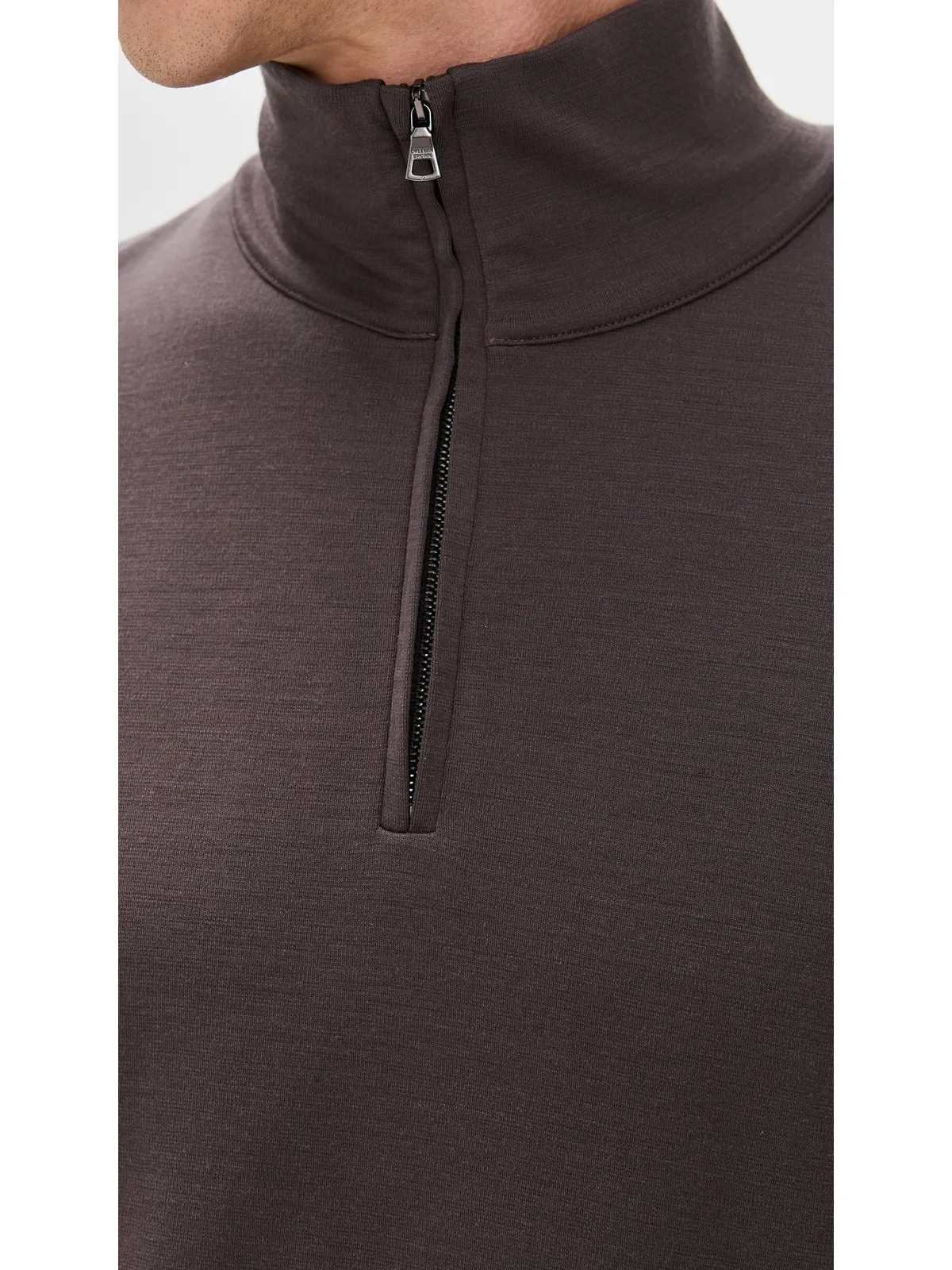Orlebar Brown Isar Graphite Merino Sweatshirt Morel Brown - 画像6