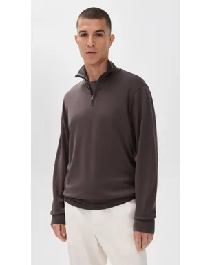 Orlebar Brown Isar Graphite Merino Sweatshirt Morel Brown - サムネイル2
