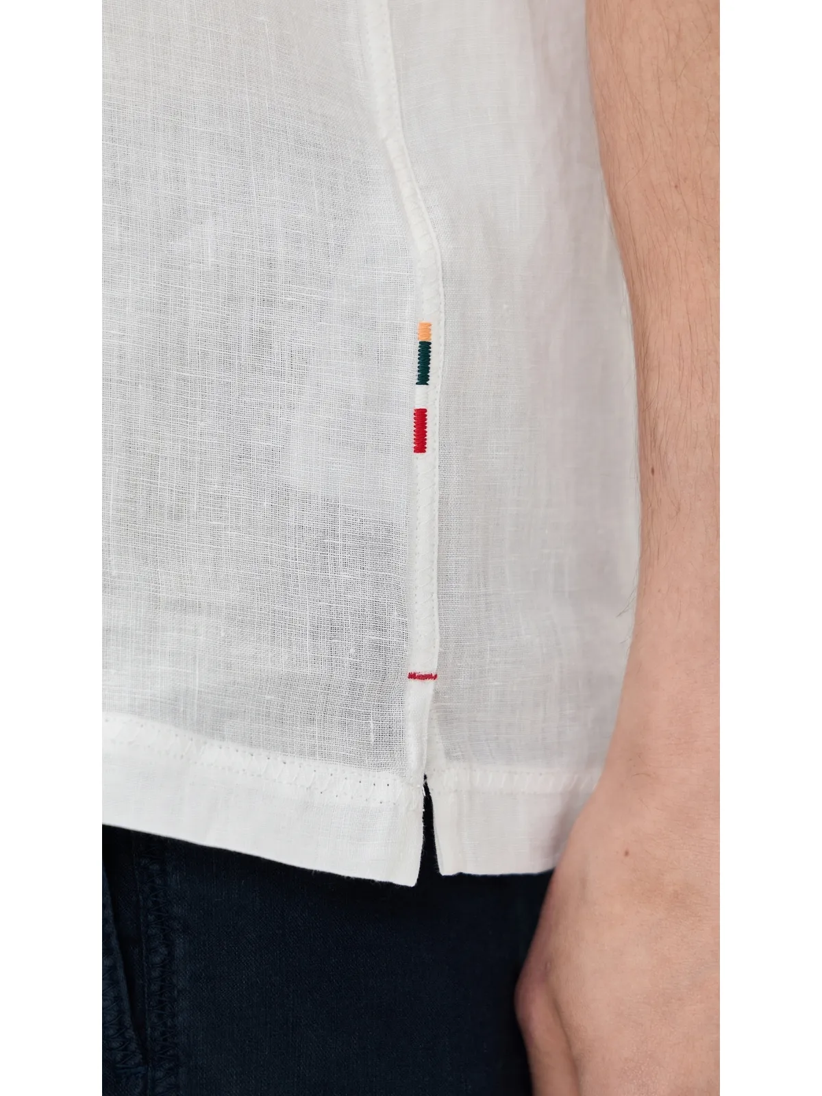Orlebar Brown Maitan II Linen Shirt White - 画像6