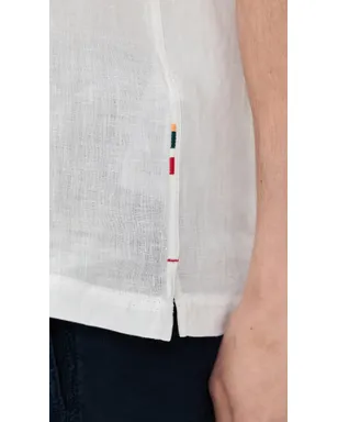 Orlebar Brown Maitan II Linen Shirt White - サムネイル6