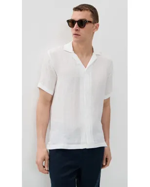 Orlebar Brown Maitan II Linen Shirt White - サムネイル2