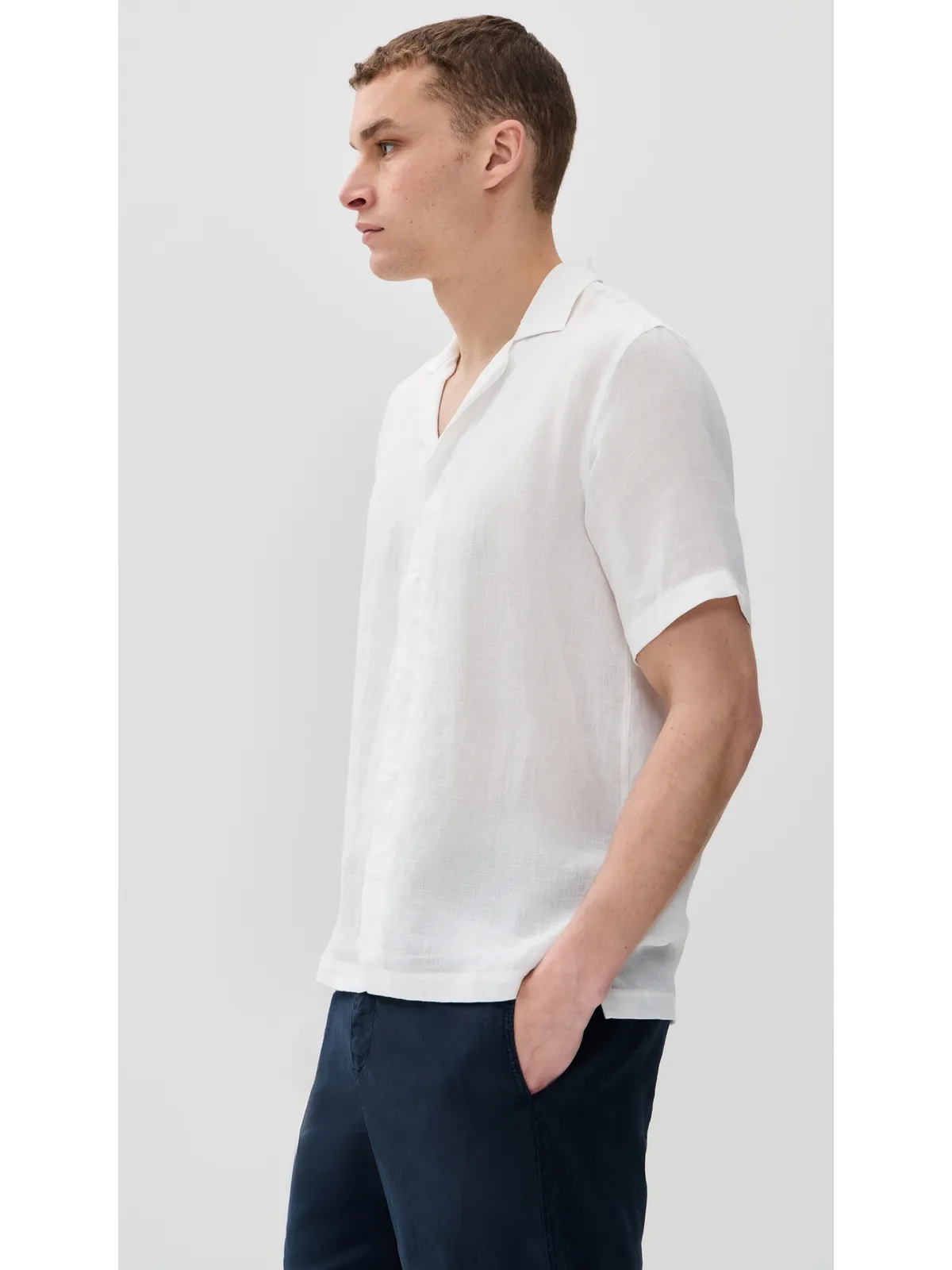 Orlebar Brown Maitan II Linen Shirt White - 画像4