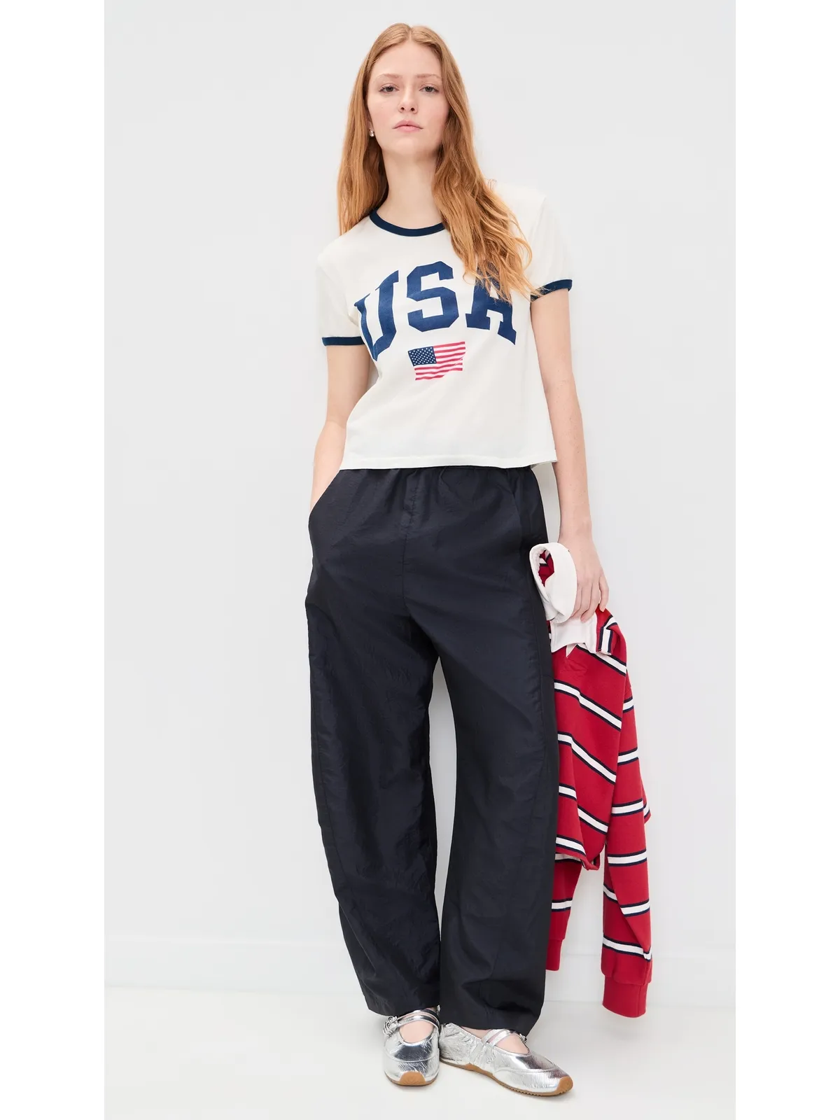 Original Retro Brand USAフラッグ コットンTシャツ - 画像6