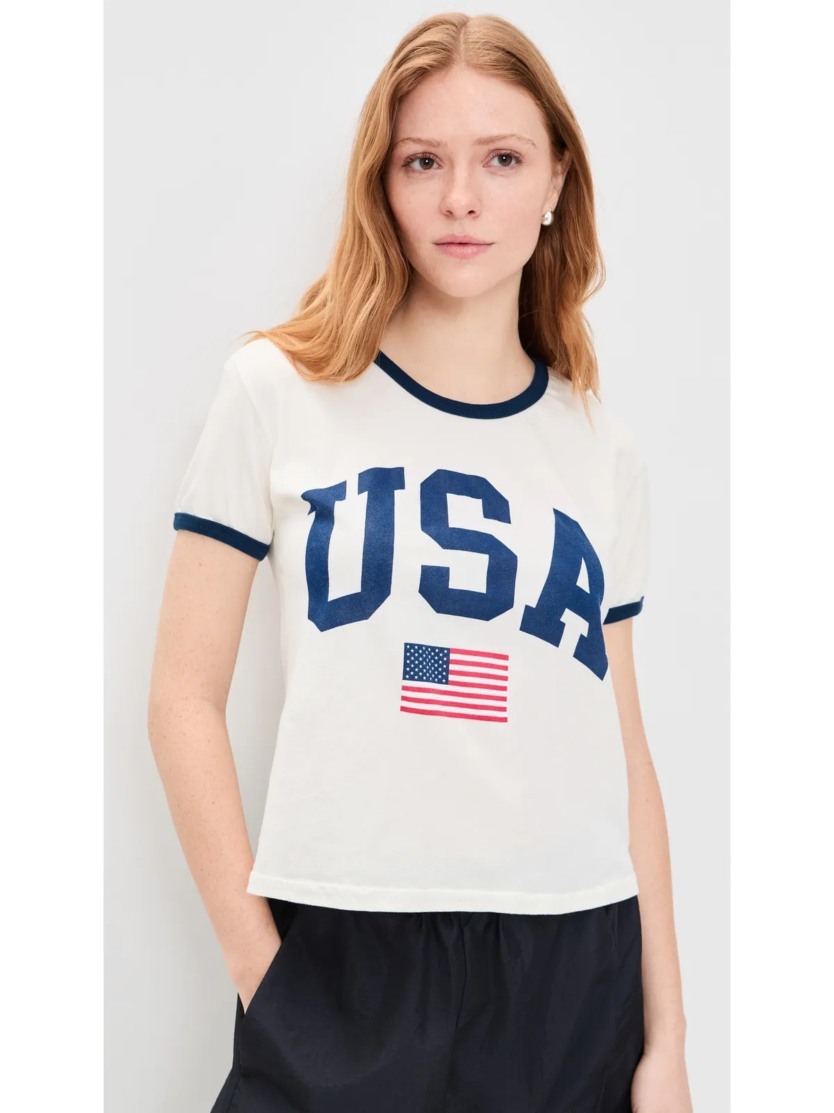 Original Retro Brand USAフラッグ コットンTシャツ - 画像3