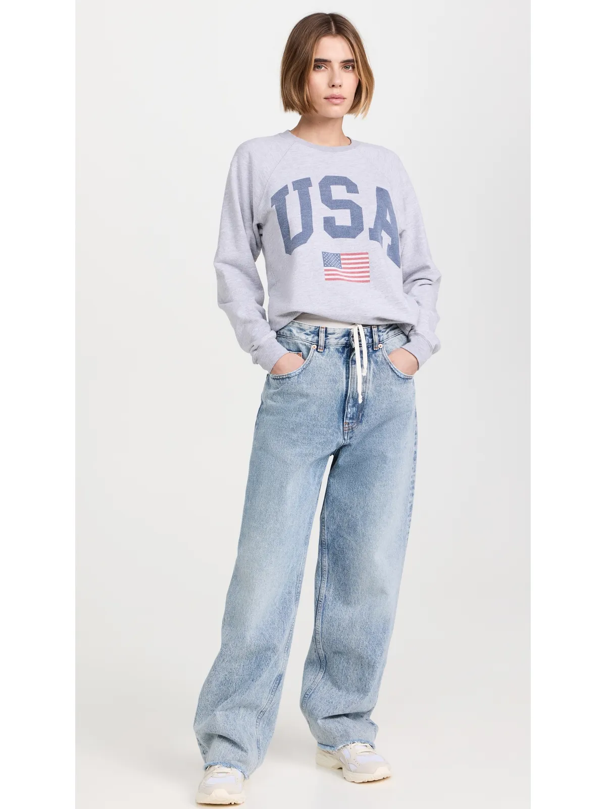 Original Retro Brand USA スウェットシャツ ヴィンテージ ヘザーグレー - 画像5