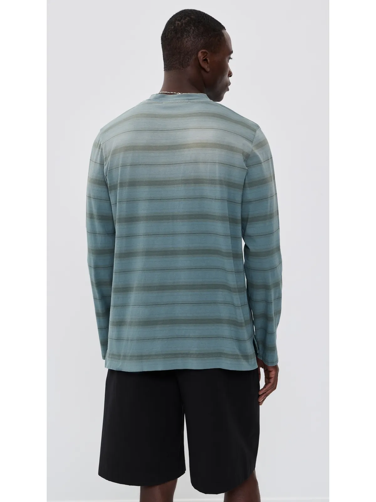 Our Legacy ストライプ長袖ボックスTシャツ Spray Fade Ghost Stripe - 画像3