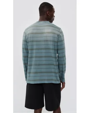 Our Legacy ストライプ長袖ボックスTシャツ Spray Fade Ghost Stripe - サムネイル3