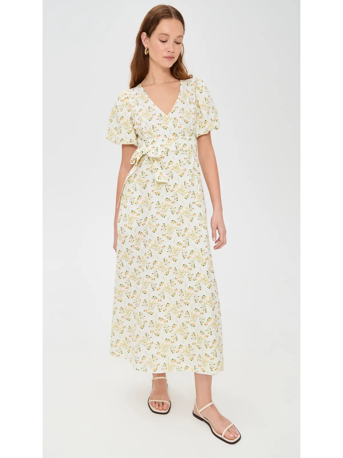 La Maregold Flora Wrap Dress Vine Floral - 画像5