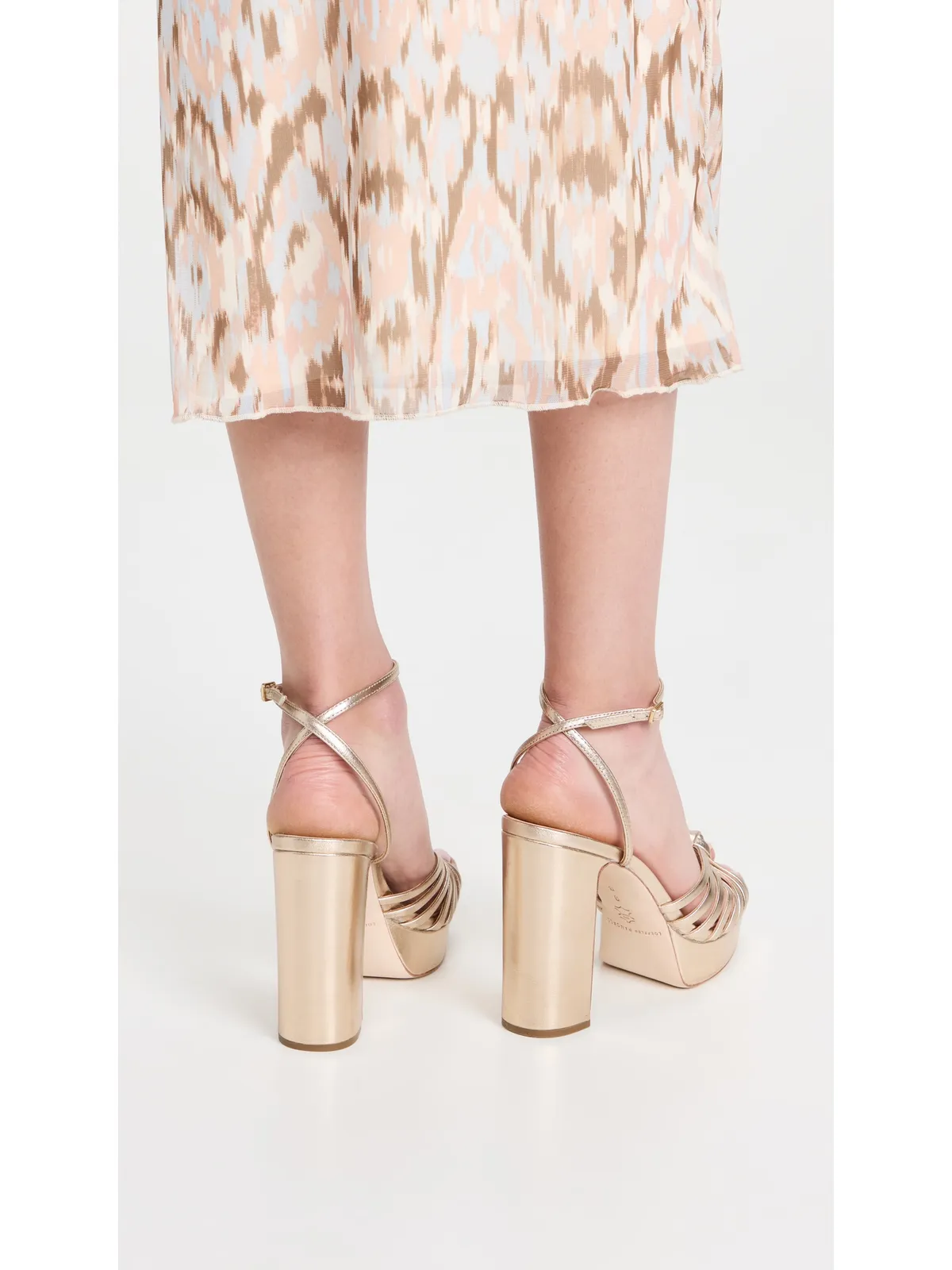 Loeffler Randall リブカ レザー ノット プラットフォーム サンダル - 画像5
