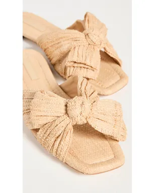Loeffler Randall ダフネ プリーツノット フラットサンダル ナチュラル - サムネイル6