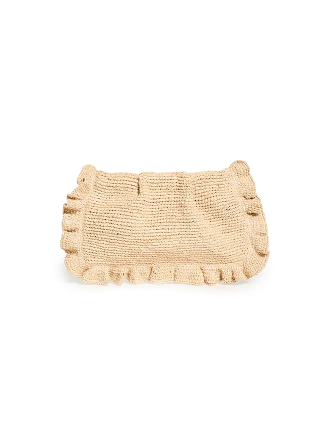 Loeffler Randall Loeffler Randall Mavis ラッフル トリム フラット クラッチ ナチュラルの商品画像