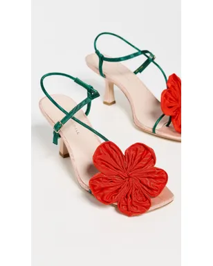 Loeffler Randall フランク フラワーアップリケ付きヒールサンダル - サムネイル5