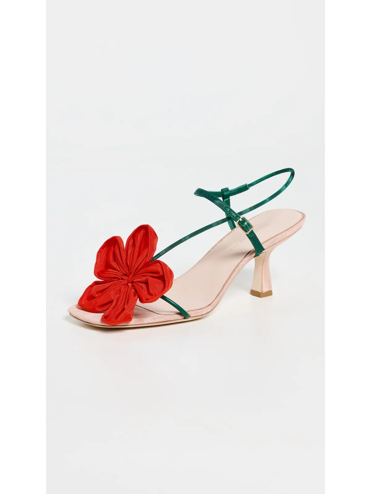 Loeffler Randall フランク フラワーアップリケ付きヒールサンダル - 画像2