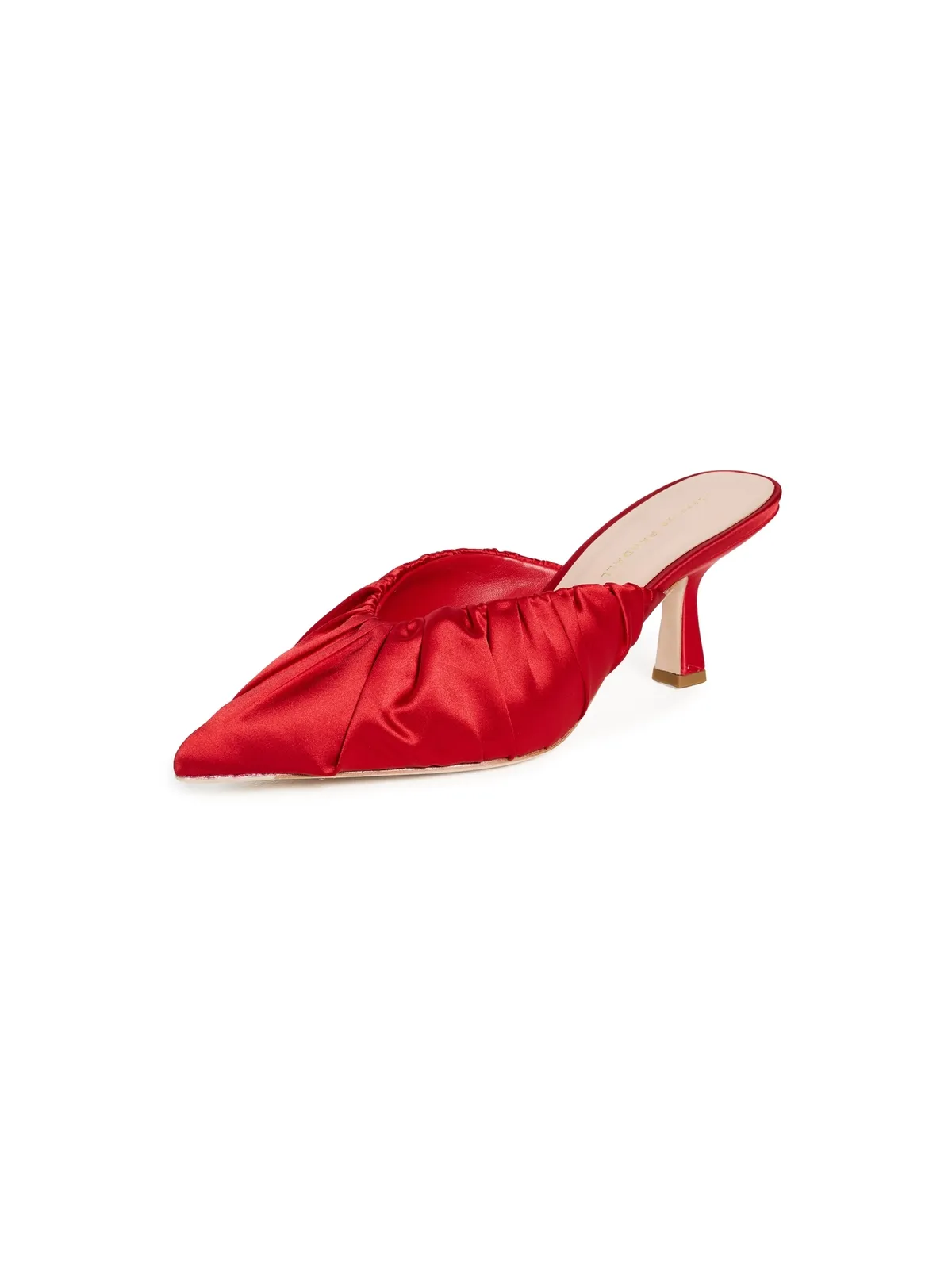 Loeffler Randall イネス スモックド ミッドヒール ミュール レッド - 画像1