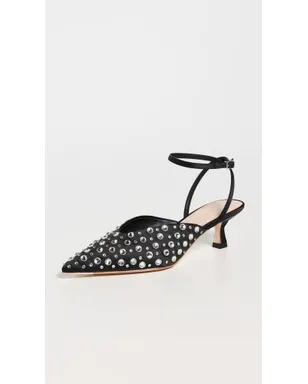 Loeffler Randall リオ スモックド キトゥンヒール - サムネイル2