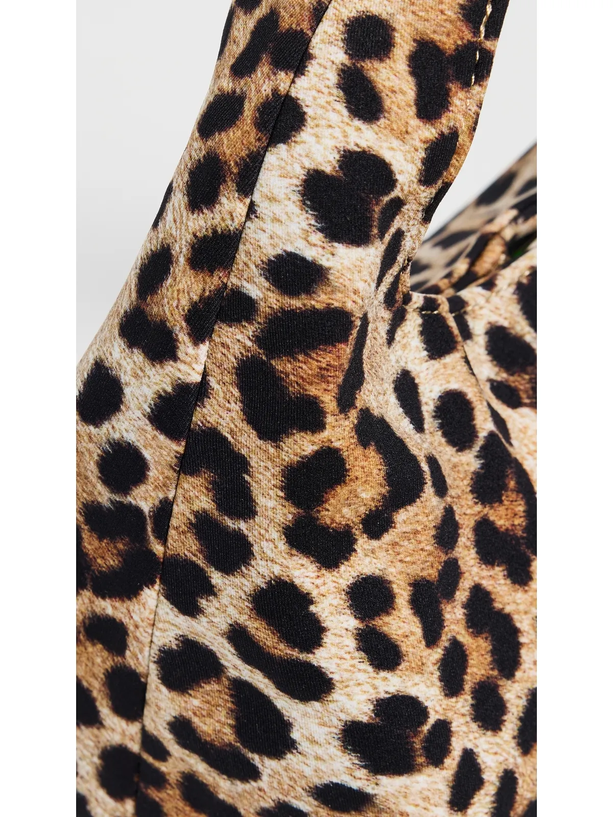Loeffler Randall ケンジー ミニ バケットクラッチ レオパード - 画像5