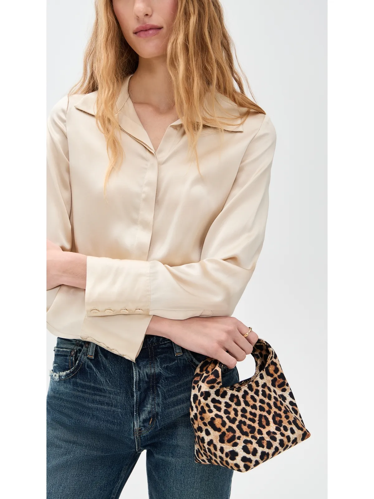 Loeffler Randall ケンジー ミニ バケットクラッチ レオパード - 画像3
