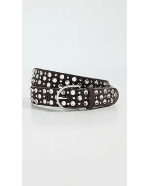 Loeffler Randall Kip Skinny スエード ラインストーン ベルト - サムネイル2