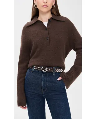 Loeffler Randall Kip Skinny スエード ラインストーン ベルト - サムネイル3