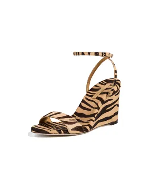 Loeffler Randall Gavi ウェッジサンダル（ゼブラ柄） - サムネイル1